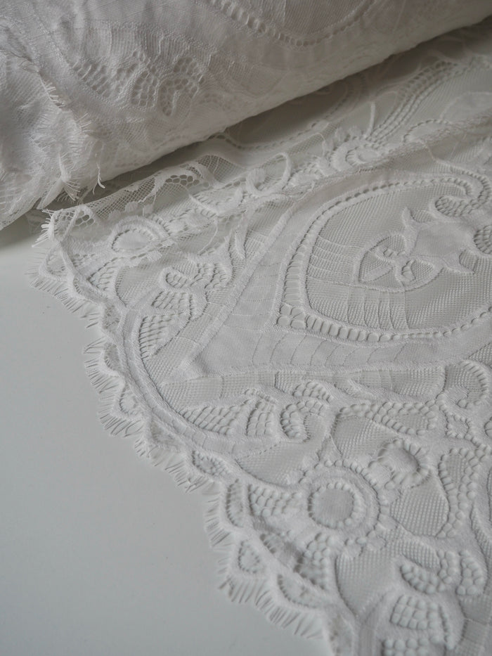 White Georgia Scallop Lace