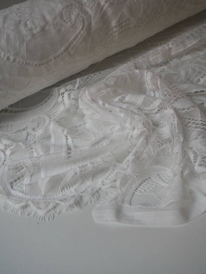 White Georgia Scallop Lace