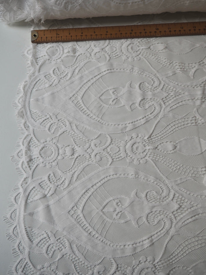 White Georgia Scallop Lace