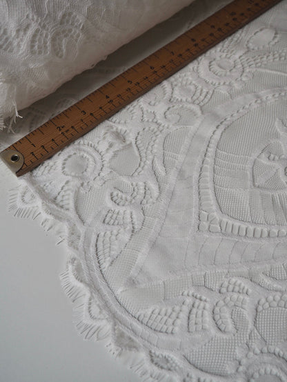 White Georgia Scallop Lace