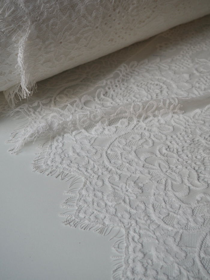 White Helena Scallop Lace