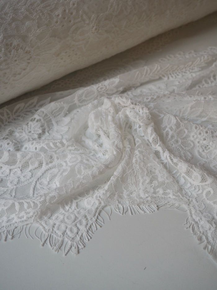 White Helena Scallop Lace