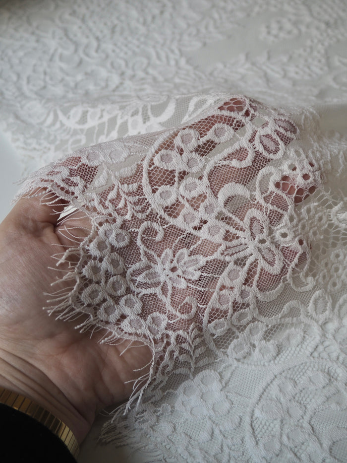 White Helena Scallop Lace