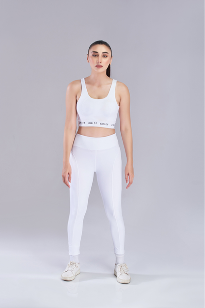 White Level Up Sports Bra & Align Sports Legging