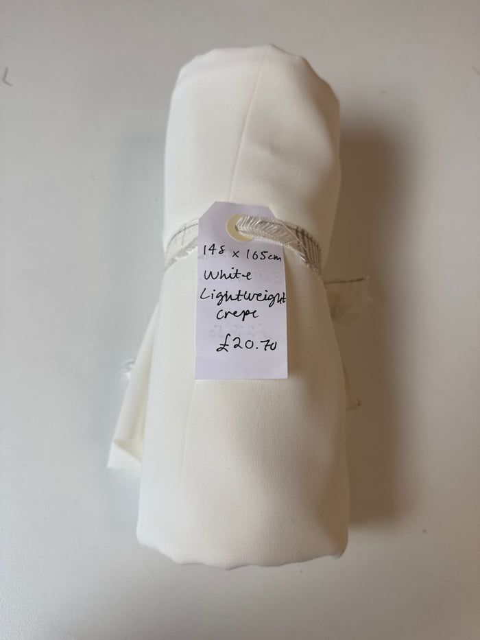White Lightweight Crepe Remnant