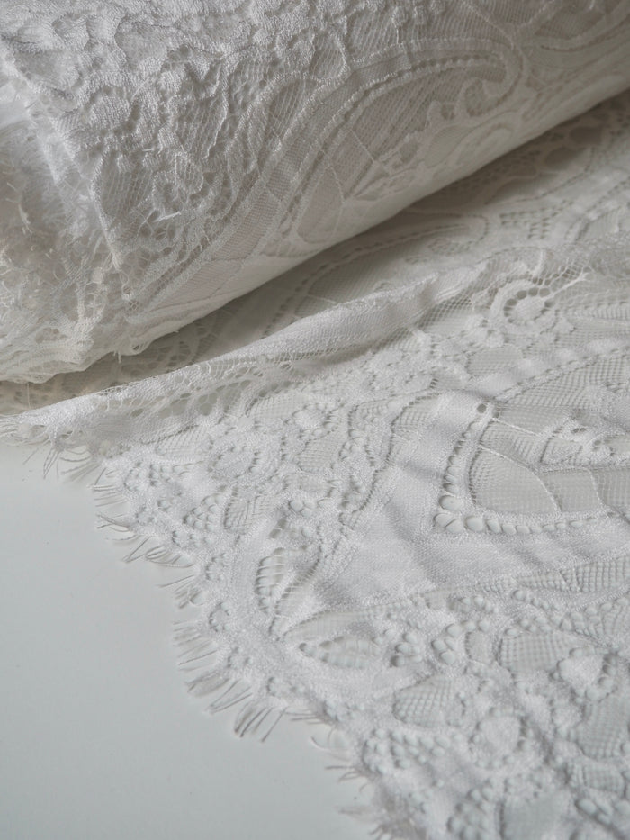 White Louise Scallop Lace