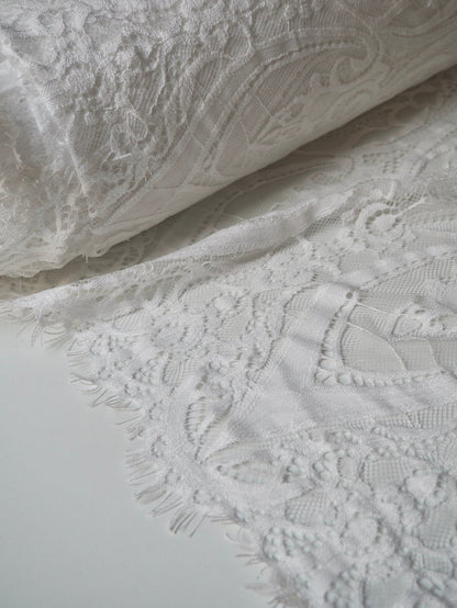 White Louise Scallop Lace