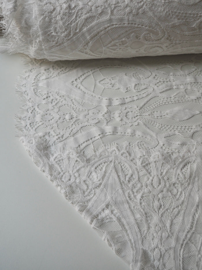 White Louise Scallop Lace