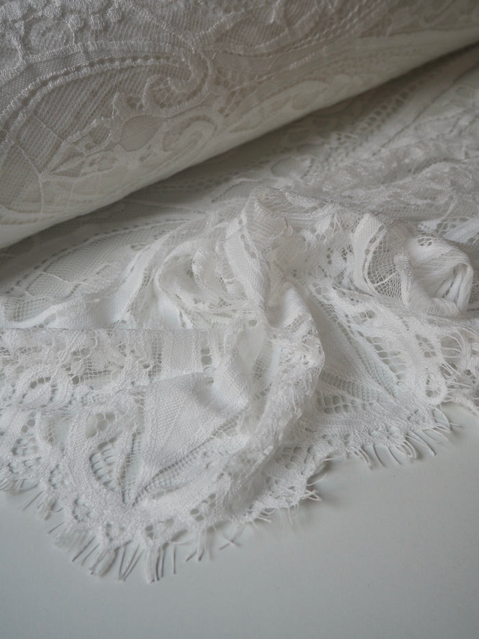 White Louise Scallop Lace