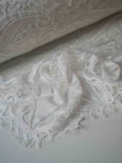 White Louise Scallop Lace