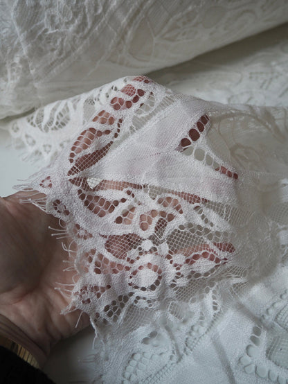 White Louise Scallop Lace