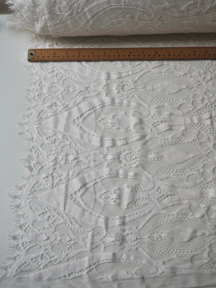 White Louise Scallop Lace