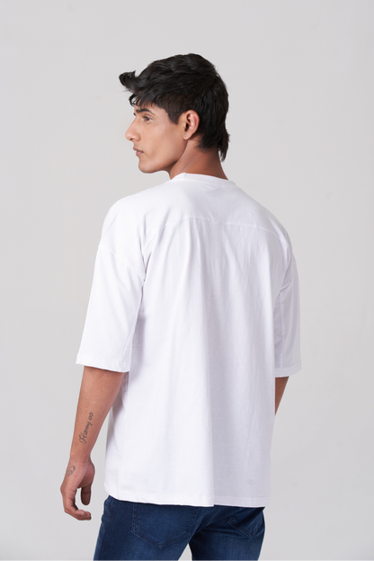White Orbit Pocket Oversized T-Shirt