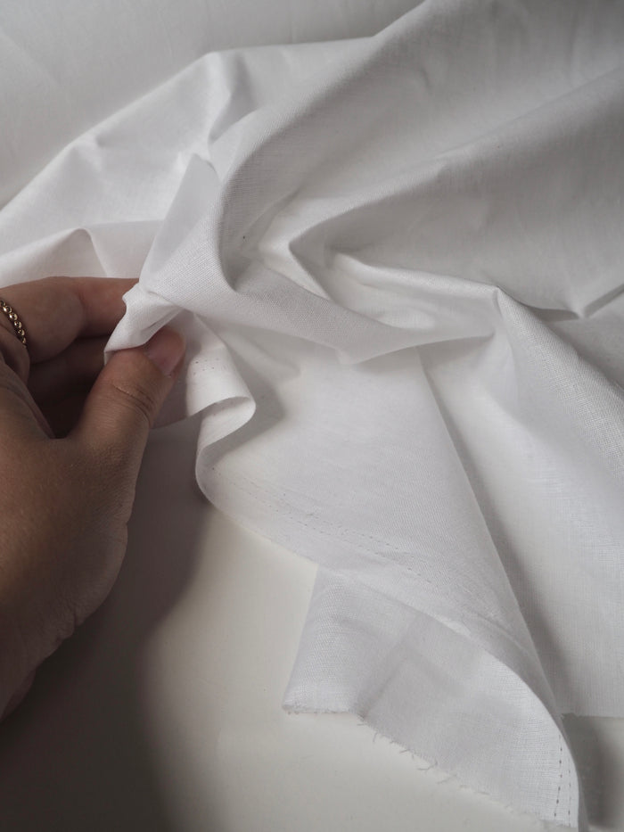 White Plain Weave Cotton