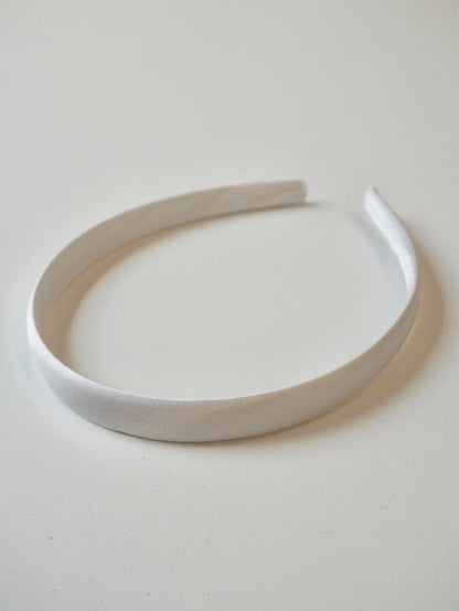 White Satin Alice Band