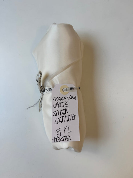 White Satin Lining Remnant