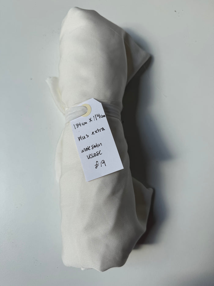 White Satin Viscose Remnant