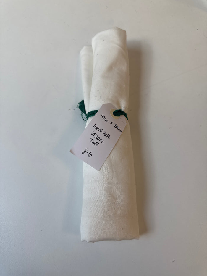 White Soft Viscose Twill Remnant