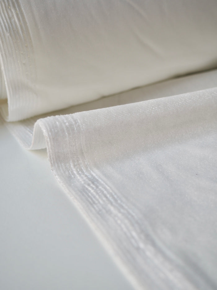 White Stretch Velour
