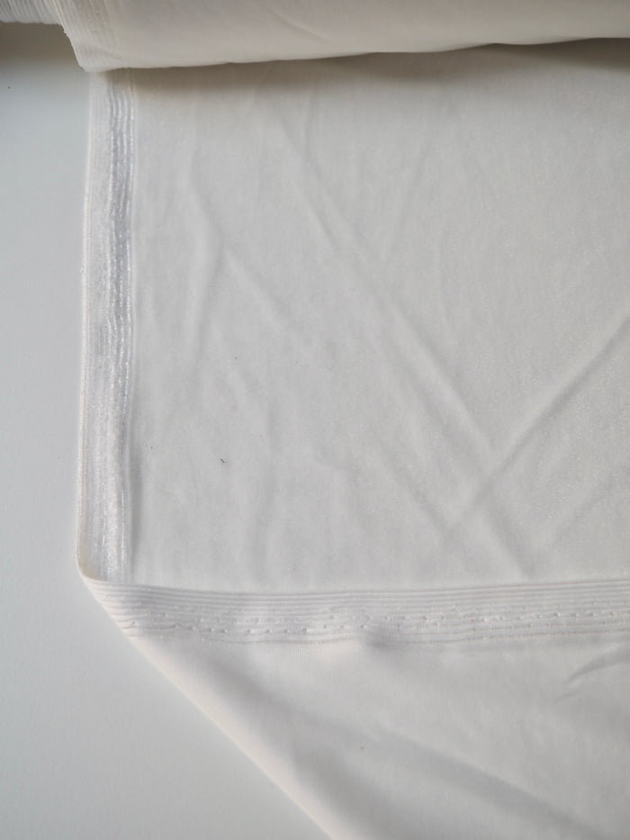 White Stretch Velour