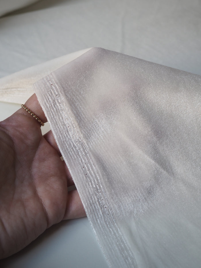 White Stretch Velour