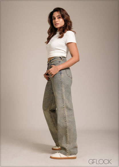 Wide Leg Jean - Long Length - 241225D