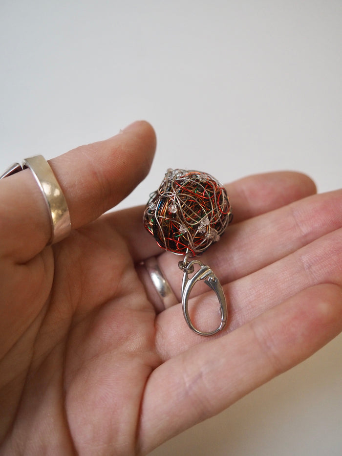 Wire Nest Bead Earrings