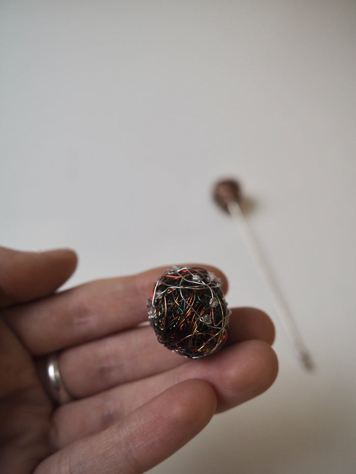 Wire Nest Bead Hat Pin