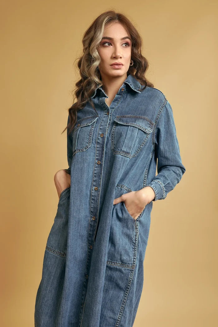 Women's Denim Shirt Dress