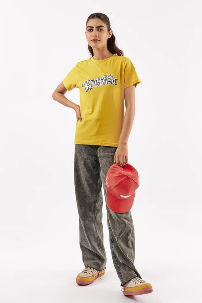 Women's Empowering T-Shirt Mustard