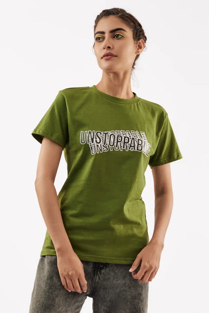 Women's Empowering T-Shirt Olive Green