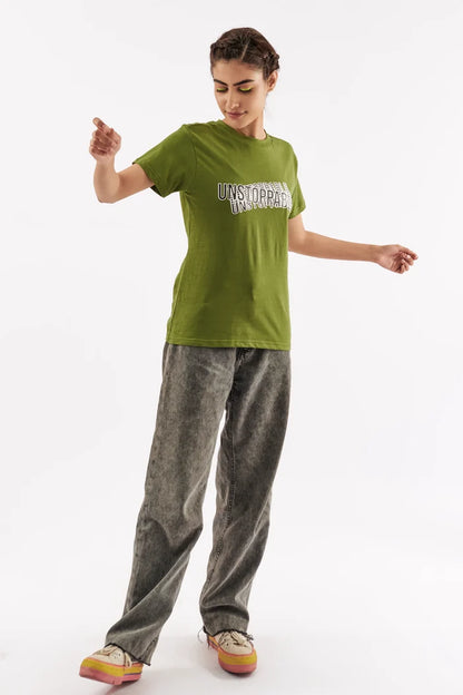 Women's Empowering T-Shirt Olive Green