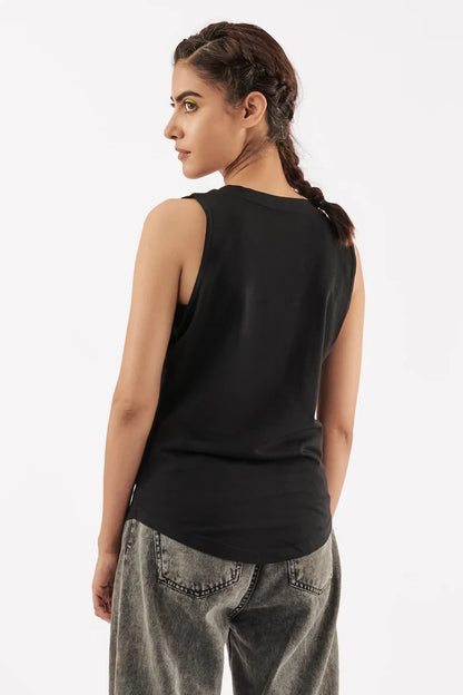 Women's Graphic Tank Top Black