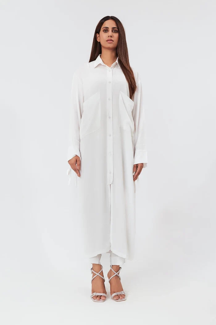 Women's Long Shirt Dress With Trouser