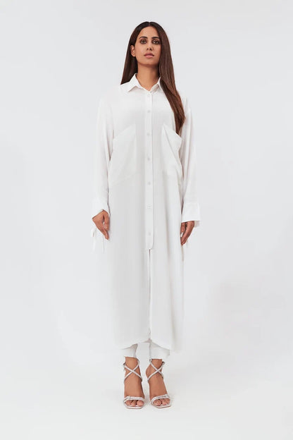 Women's Long Shirt Dress With Trouser