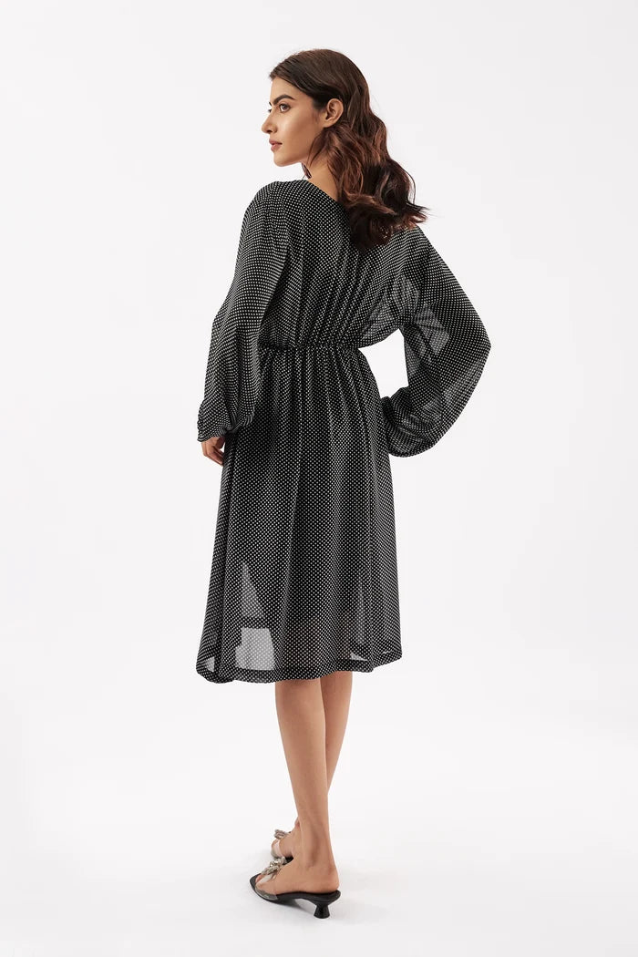 Women's Polka Dot A-Line Dress