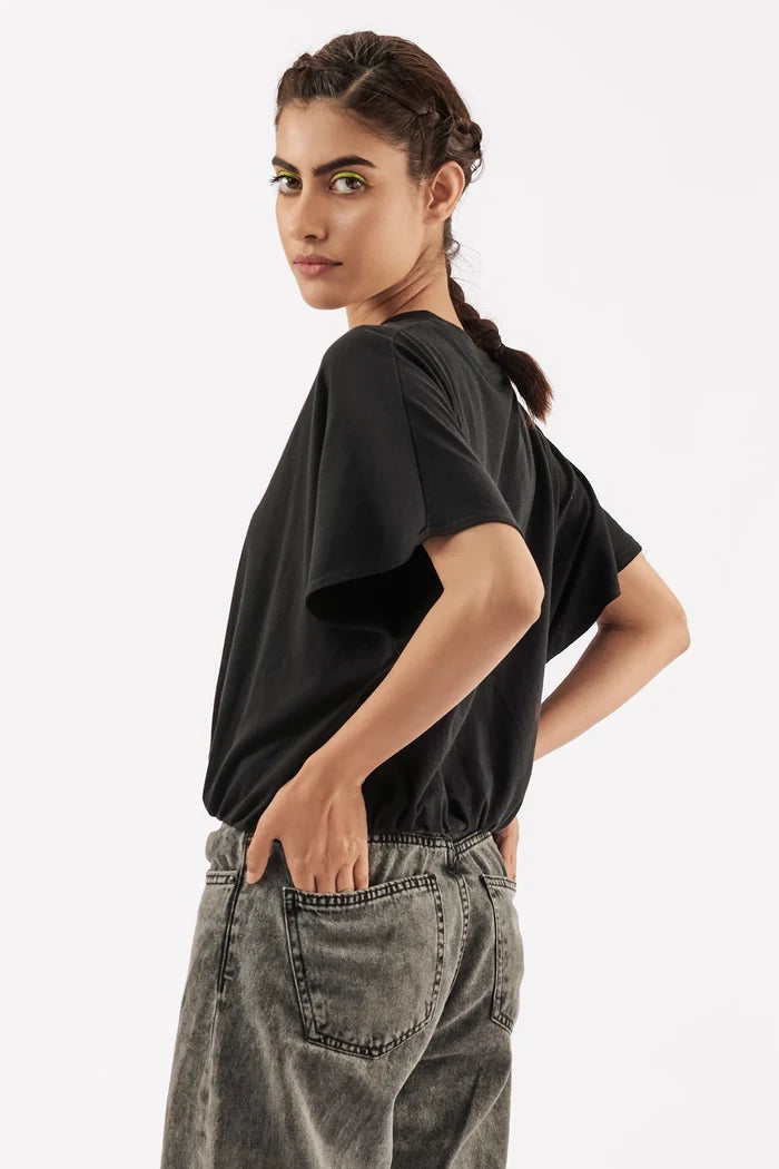 Women's Relaxed Crop Gypsy Black