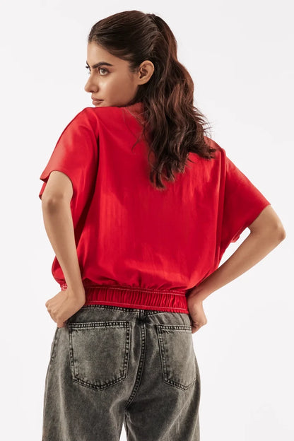 Women's Relaxed Crop Gypsy Red