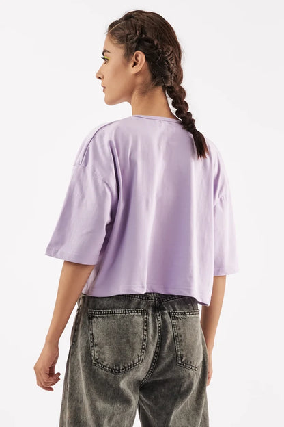 Women's Relaxed Crop Top Purple