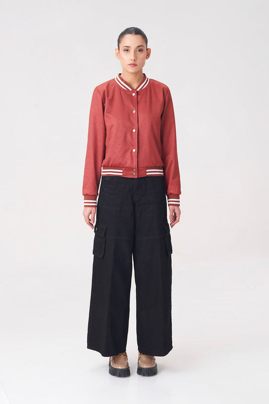 Women’s Rust Varsity Jacket