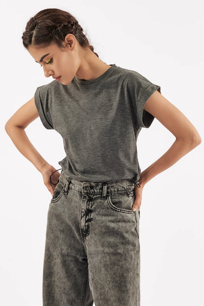 Women's Short Sleeve Tee in Grey