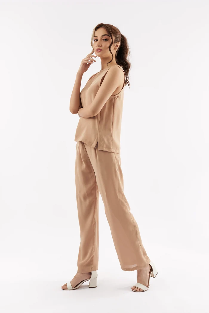 Women's Sleeveless Top & Wide Pants