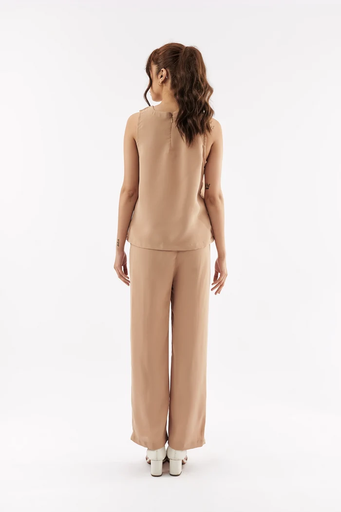 Women's Sleeveless Top & Wide Pants