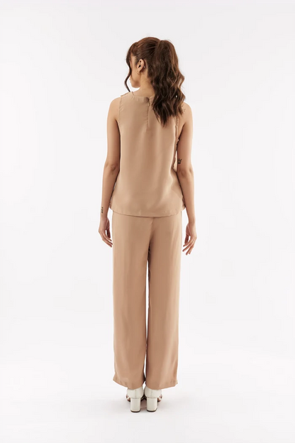 Women's Sleeveless Top & Wide Pants