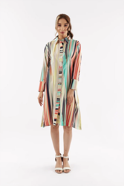 Women's Summer Stripe Shirt Dress