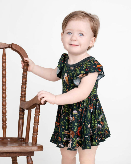 Wood You Be My Friend Bodysuit Twirl Dress - Jammie Session