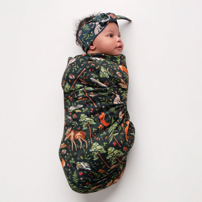 Wood You Be my Friend Breathable and Cozy Bamboo cotton Muslin Swaddle Blanket - Jammie Session