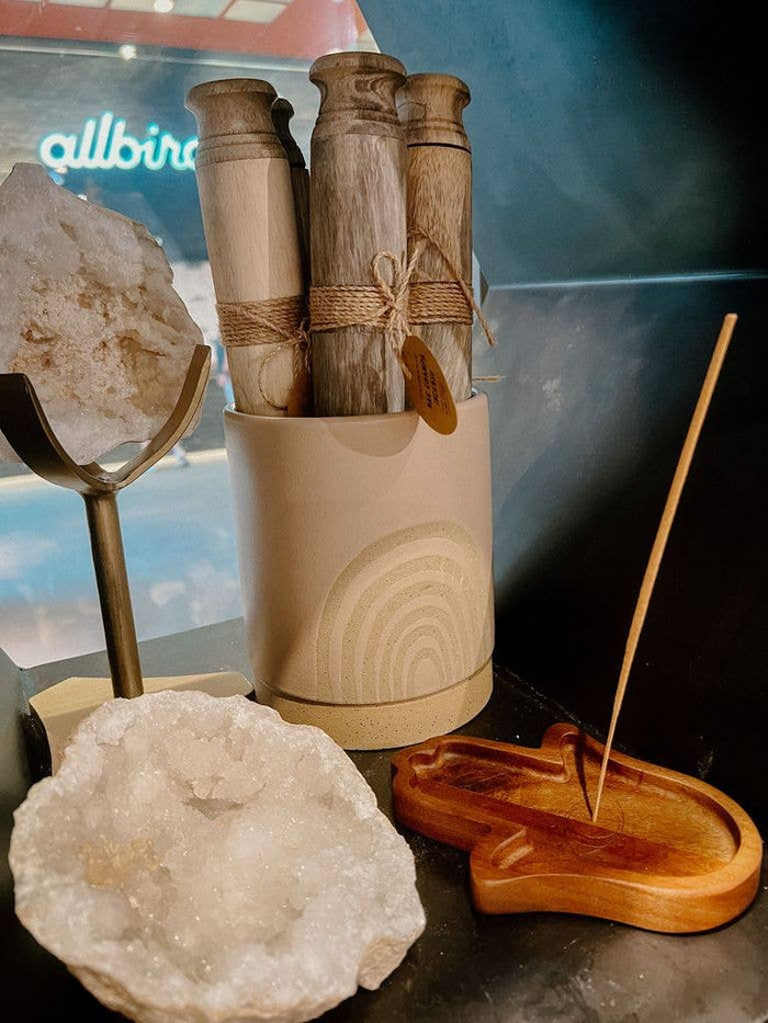 Wooden Hamsa Incense Burner
