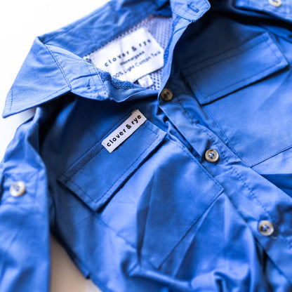 Workshirt Romper - BLUE