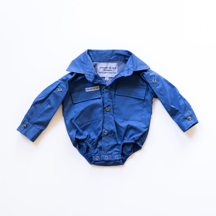 Workshirt Romper - BLUE